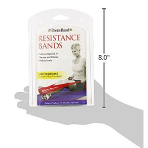 TheraBand Resistance Band Yellow Red & Green, Beginner Set