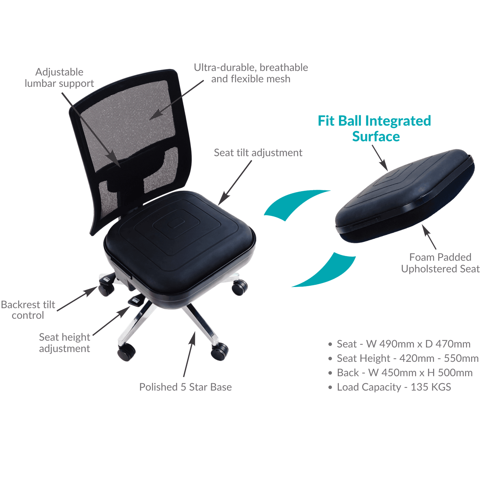 Ergoflip mesh computer chair deals